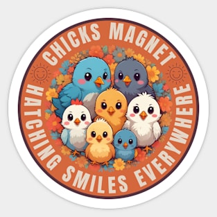 Chicks Magnet Sticker